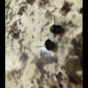 Black earring studs